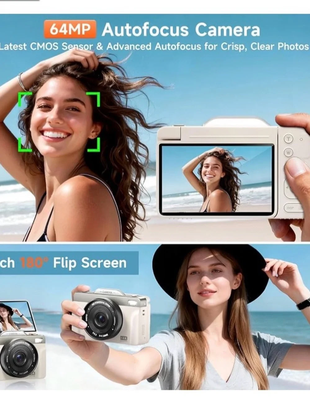 4K Digital Camera with 16X Zoom